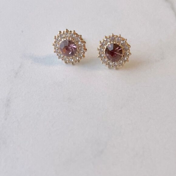 5 for $25 PINK RHINESTONE TINY STUDS - Picture 3 of 4